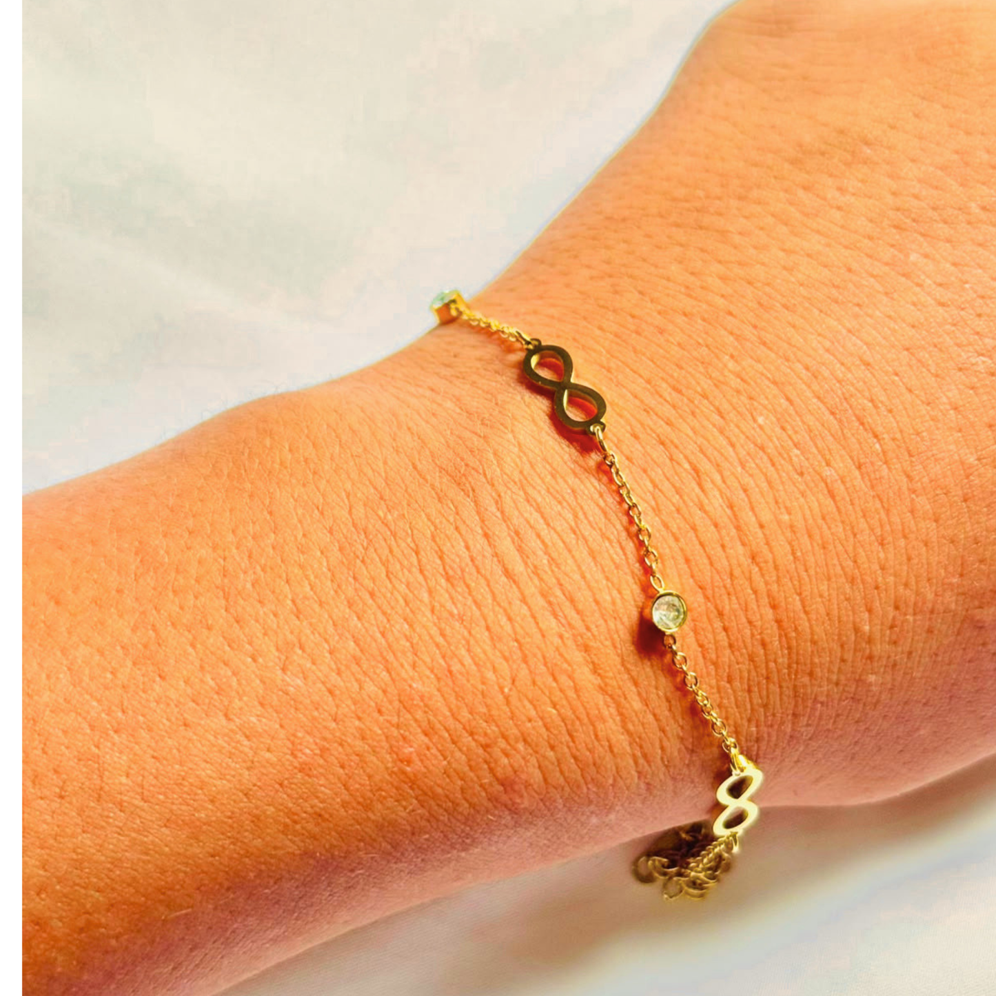 Aas Collection Gold Infinity Bracelet for Women | Elegant Delicate Chain Fashion Jewelry