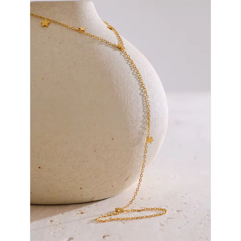 Gold Star Hand Chain Bracelet Ring for Women | AAS Collection