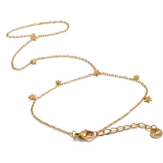 Gold Star Hand Chain Bracelet Ring for Women | AAS Collection